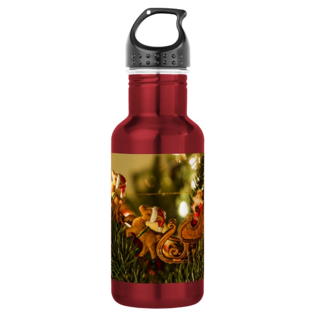 Botella de agua Santa Y Reindeer (Anverso)