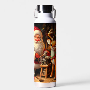 Botella De Agua Santa y reno