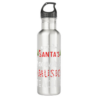 Botella De Agua Santa's Favourite Music Teacher Musician Christmas