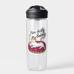 Botella De Agua Sassy Cat Cocktail Pegatina