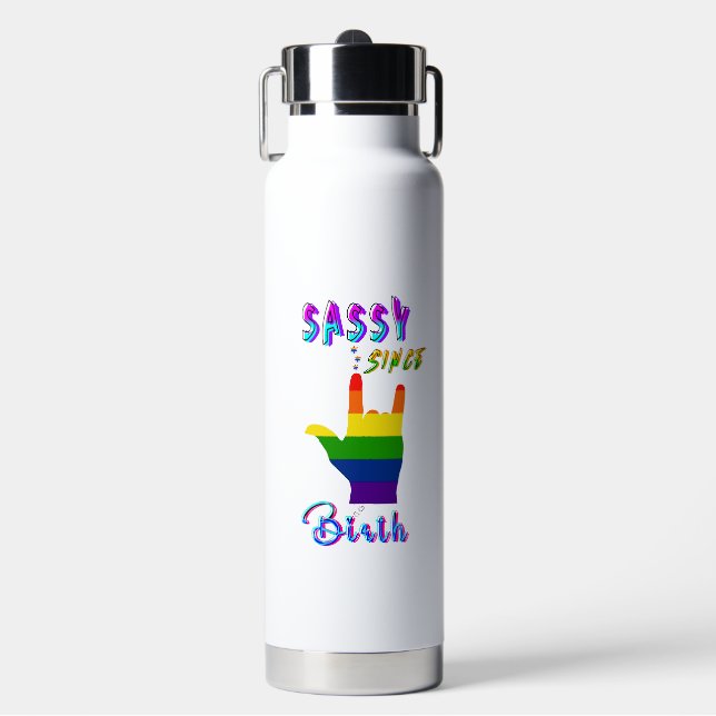 Botella De Agua Sassy desde el nacimiento (Frente)