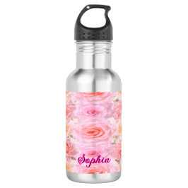 Botella De Agua Satin Roses Personalized Water Bottle