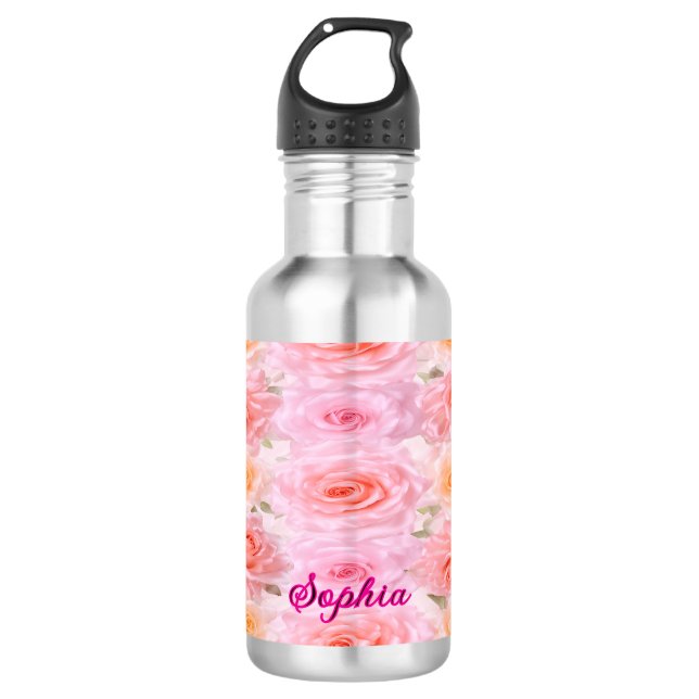 Botella De Agua Satin Roses Personalized Water Bottle (Anverso)