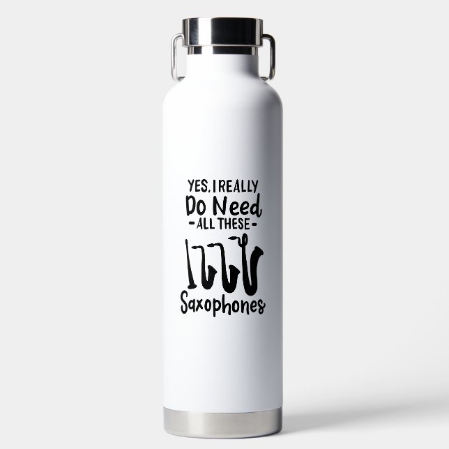 Botella De Agua Saxofón - Tipos saxofónicos (Delantero)