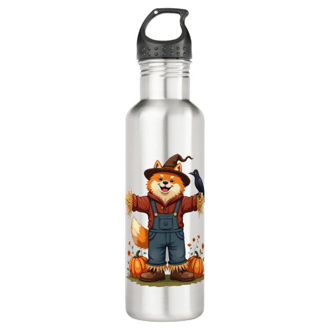 Botella De Agua Scarecrow Samoyed Dog (Anverso)