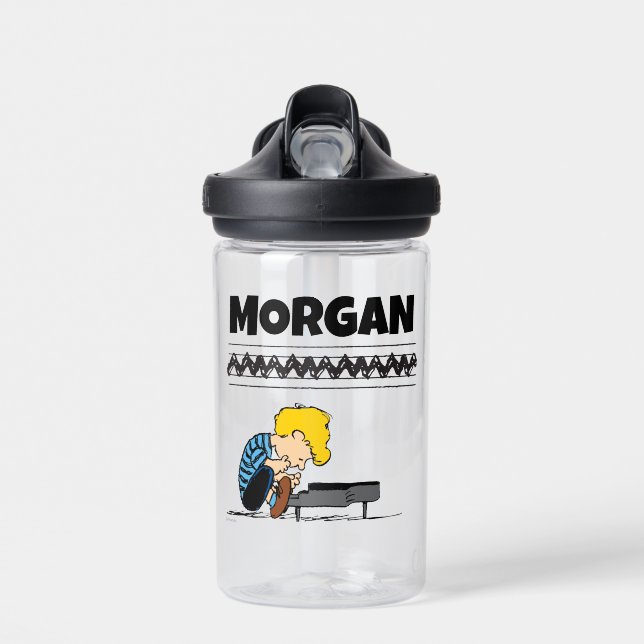 Botella De Agua Schroeder Charlie Brown Music | Añadir su nombre (Delante)