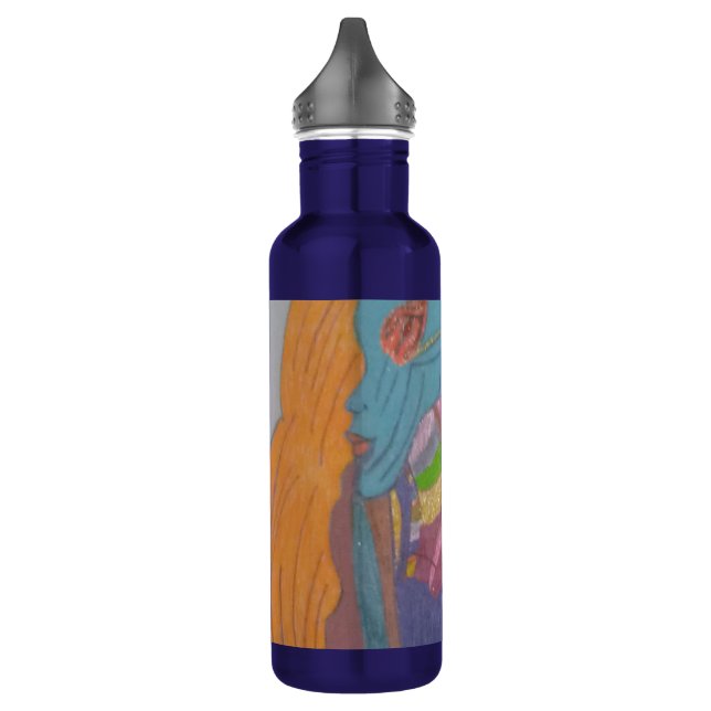 Botella De Agua Sci-fi Fantasy Female Creature Water Bottle (Izquierda)