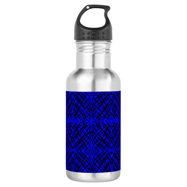 Botella De Agua Scribe simple | Tejido Espejo | Azul | (Anverso)
