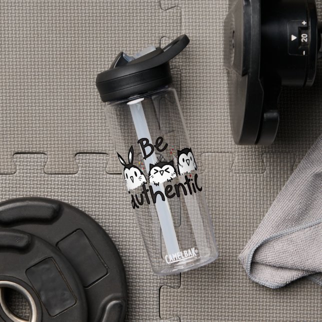 Botella De Agua Sé auténtico (Gimnasio (girado))