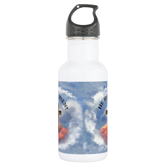 Botella De Agua Se Ha Levantado Cruzando Con Nubes. (Anverso)