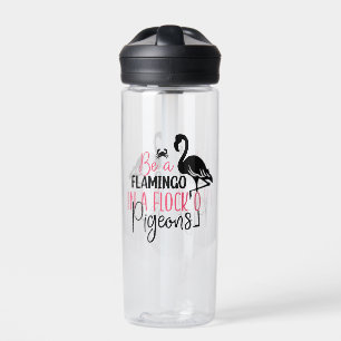 Botella De Agua Sé un flamenco en una bandada de palomas-27308