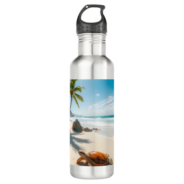 Botella De Agua Sea  Crabs on Tropical Beach – Serene Ocea (Anverso)