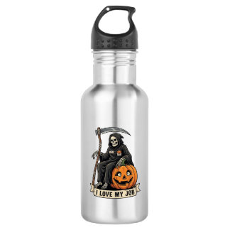 Botella De Agua Segador de la Muerte de Trabajo de Amor Calabaza d
