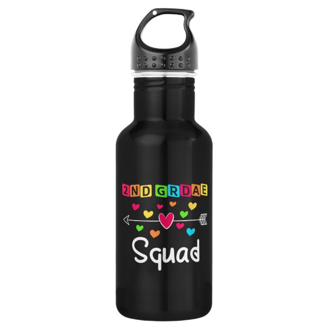 Botella De Agua Segundo curso del equipo de la Escuela de Camisas  (Anverso)