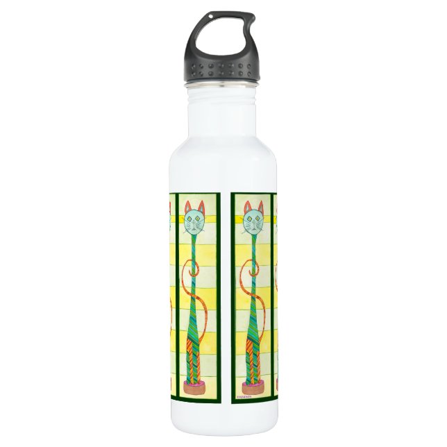 Botella De Agua Seis gatos altos Waterbottle (Anverso)