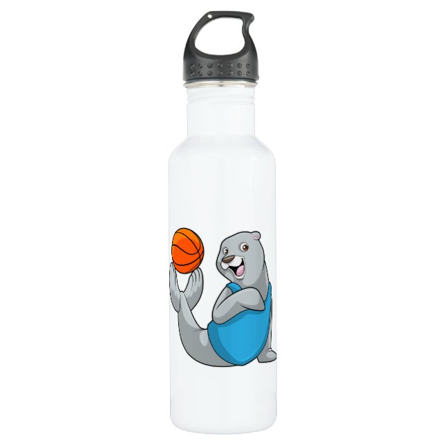 Botella De Agua Sello en el baloncesto deportivo (Anverso)