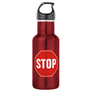 Botella De Agua señal de STOP