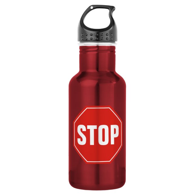 Botella De Agua señal de STOP (Anverso)