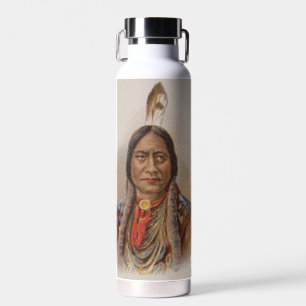 Botella De Agua Señales de humo: El jefe indio lakota está sentado