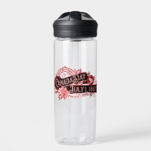 Botella De Agua Señalización de vintage del Día de Canadá