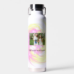 Botella De Agua Sencillo brillo rosa amarillo mínimo agregar brill