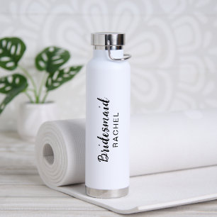Botella De Agua Sencillo Elegante Bonito Moderno Acompañante Boda