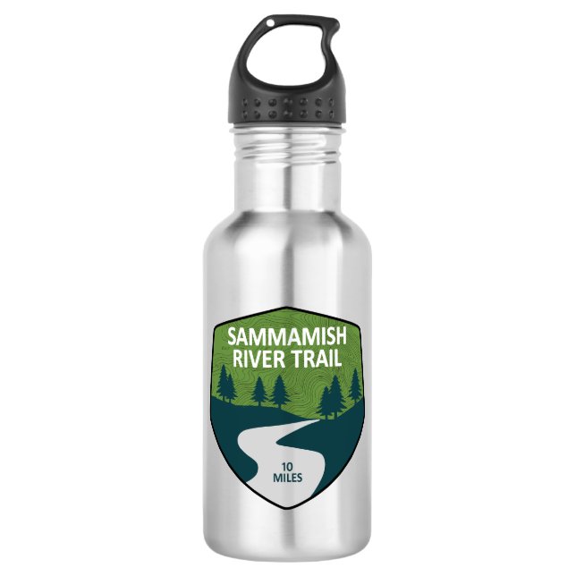 Botella De Agua Sendero del río Sammamish Washington (Anverso)