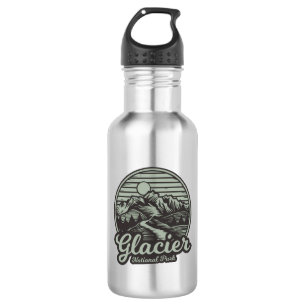 Botella De Agua Sendero montañoso del Parque Nacional Glaciar