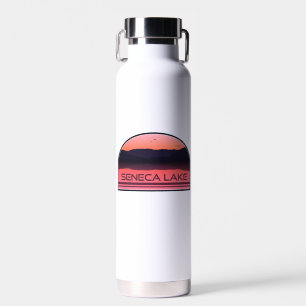 Botella De Agua Seneca Lake New York Red Sunrise