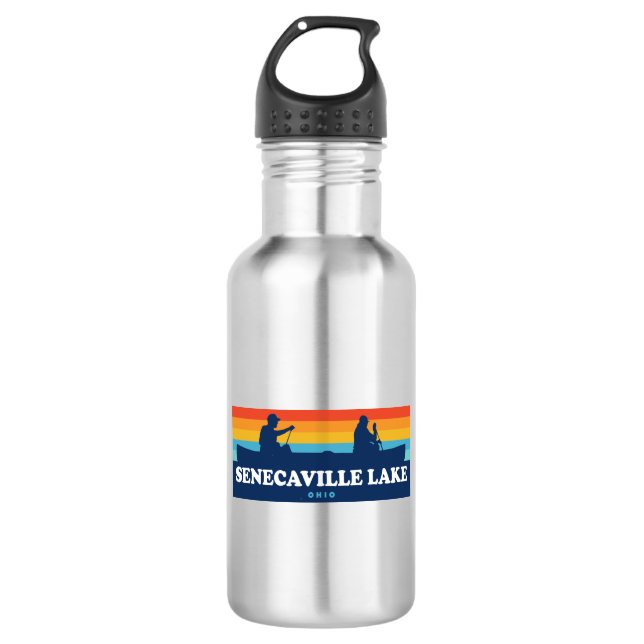Botella De Agua Senecaville Lake Ohio Canoe (Anverso)
