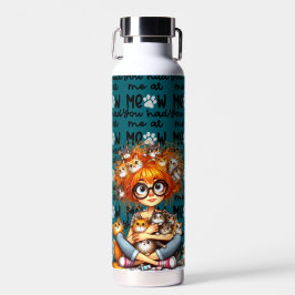 Botella De Agua Señora de los Gatos Locos