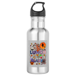 Botella De Agua Señora del Almuerzo Halloween Bruja Luna Calabaza_