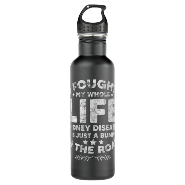 Botella De Agua Sensibilización sobre la enfermedad renal crónica  (Anverso)