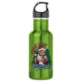 Botella De Agua Sentir Navideño Alegre Santa