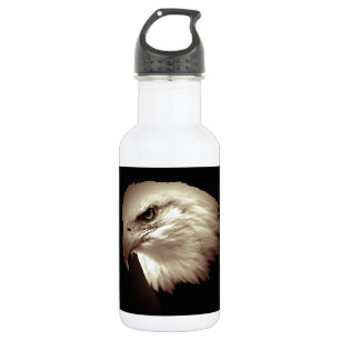 Botella De Agua Sepia Bald Eagle