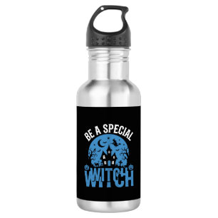 Botella De Agua Ser una bruja especial diseño de Halloween_1