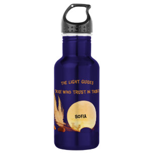Botella De Agua Serene Faith 18oz Blue Zen Bottle