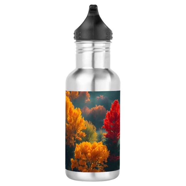 Botella De Agua Serene River Shore Reflection Nature Art  (Derecha)