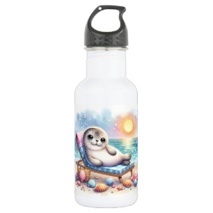 Botella De Agua Serenidad costera personalizada: vacaciones de caz