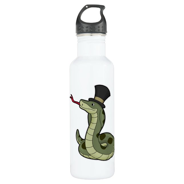 Botella De Agua Serpiente como caballero y Gorra (Anverso)