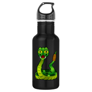 Botella De Agua Serpiente de cascabel del dibujo animado