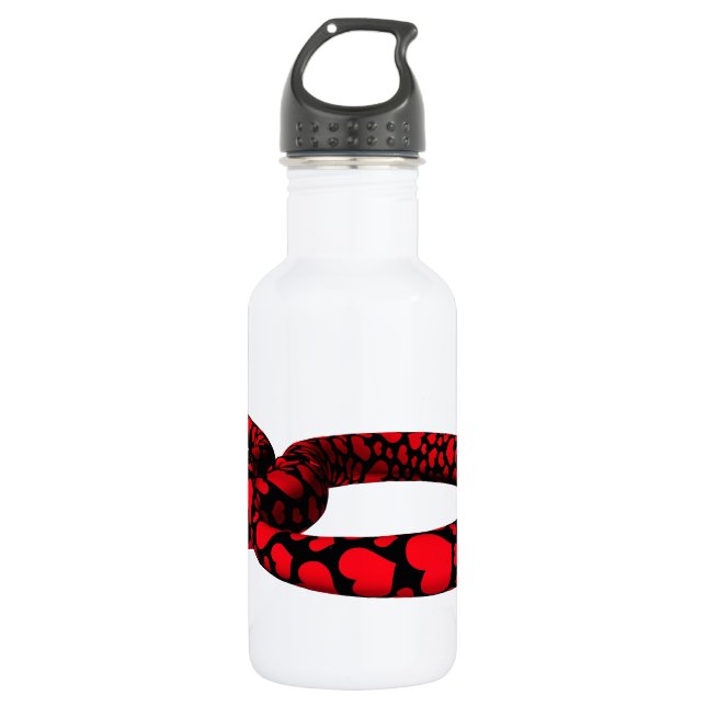 Botella De Agua Serpiente Roja Con Corazón (Anverso)