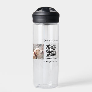Botella De Agua servicio de aseo para mascotas código Q R agregar
