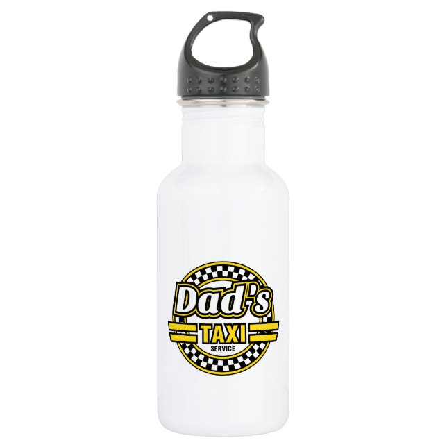 Botella De Agua Servicio de taxi de papá - Día del padre (Anverso)