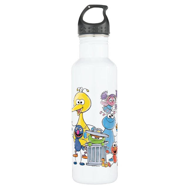 Botella De Agua Sesame Pals Doodley Graphic (Anverso)