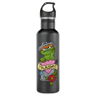 Botella De Agua Sesame Street Oscar El Tatuaje Trashy De Grouch