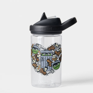 Botella De Agua Sésamo   Oscar el Corazón de Doodle de Grouch
