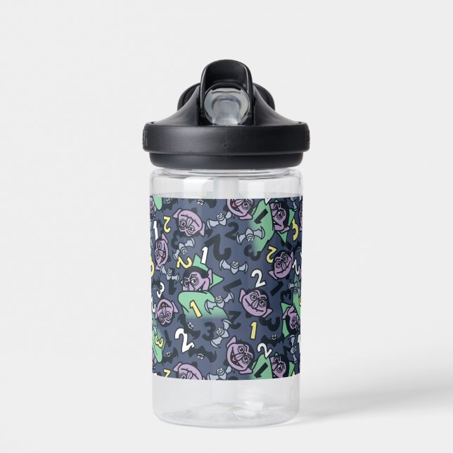 Botella De Agua Sésamo | Patrón de conde von Count Doodle (Delante)
