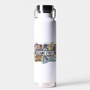 Botella De Agua Sésamo   Rótulo Sesame Pals Doodle