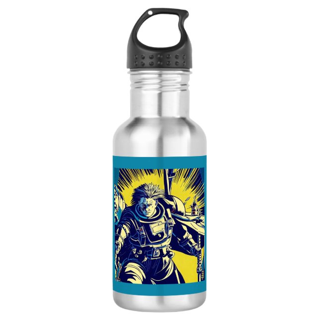 Botella De Agua SF - Anime Hero Woodcut 1 (Anverso)